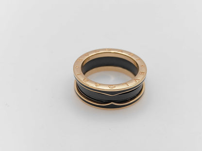 BVLGARI B.zero1 #58 Black Ceramic PG Au750 8.3g Ring 