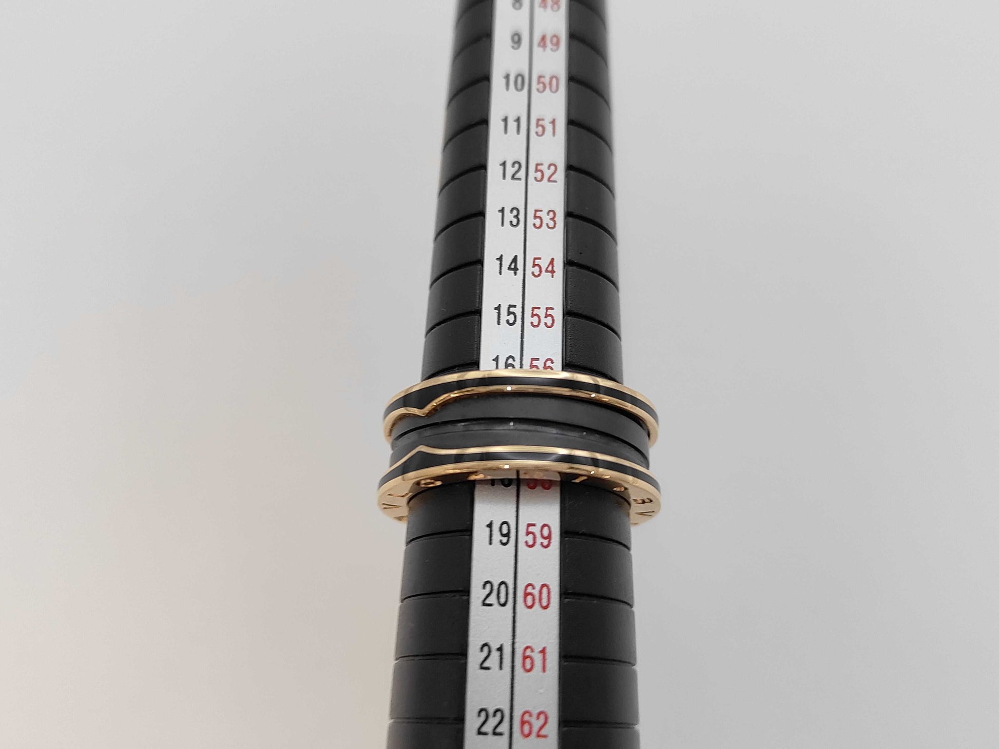 BVLGARI B.zero1 #58 Black Ceramic PG Au750 8.3g Ring 