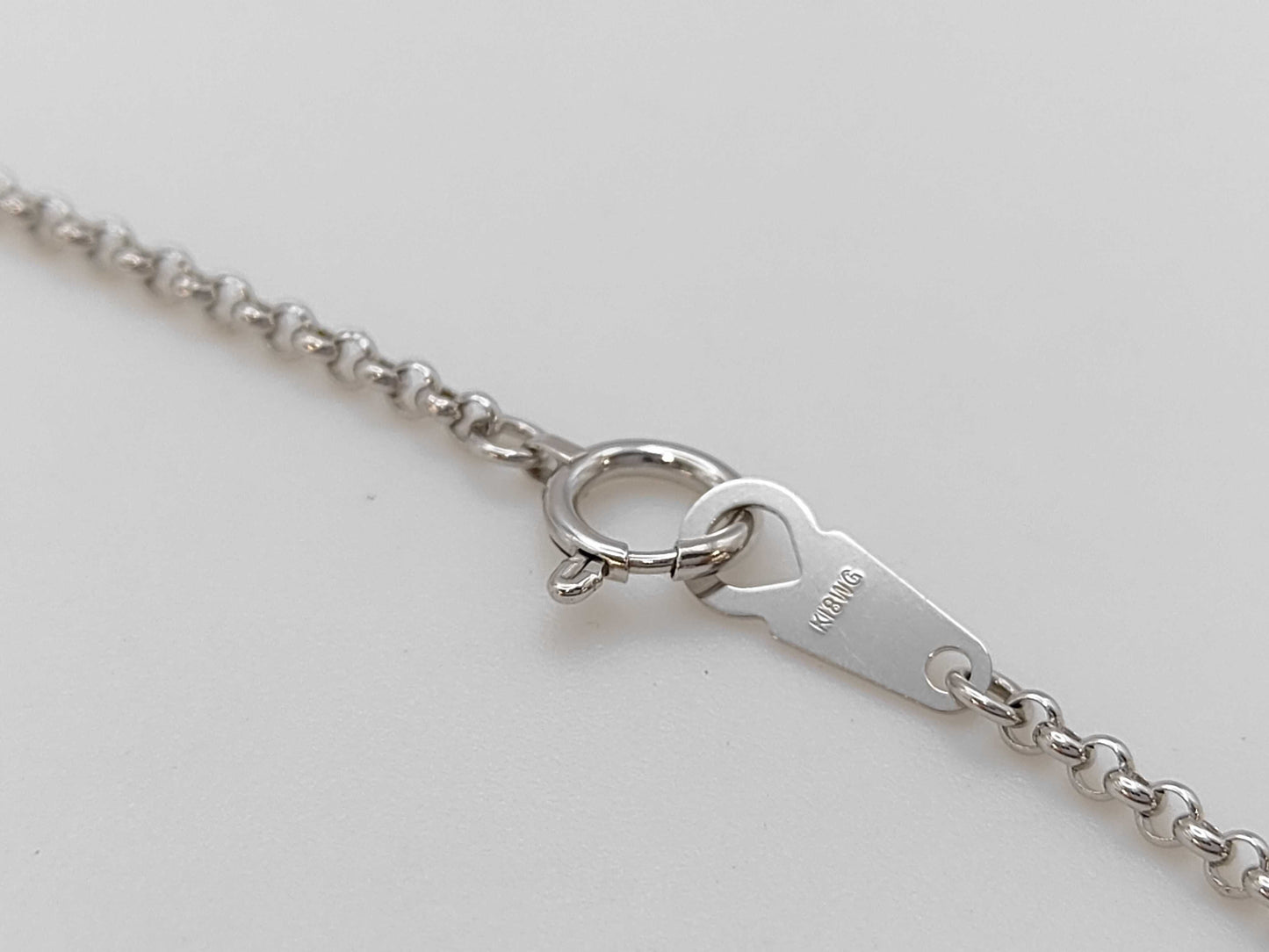 Colored Stone D0.19ct K18 25.4g Necklace 