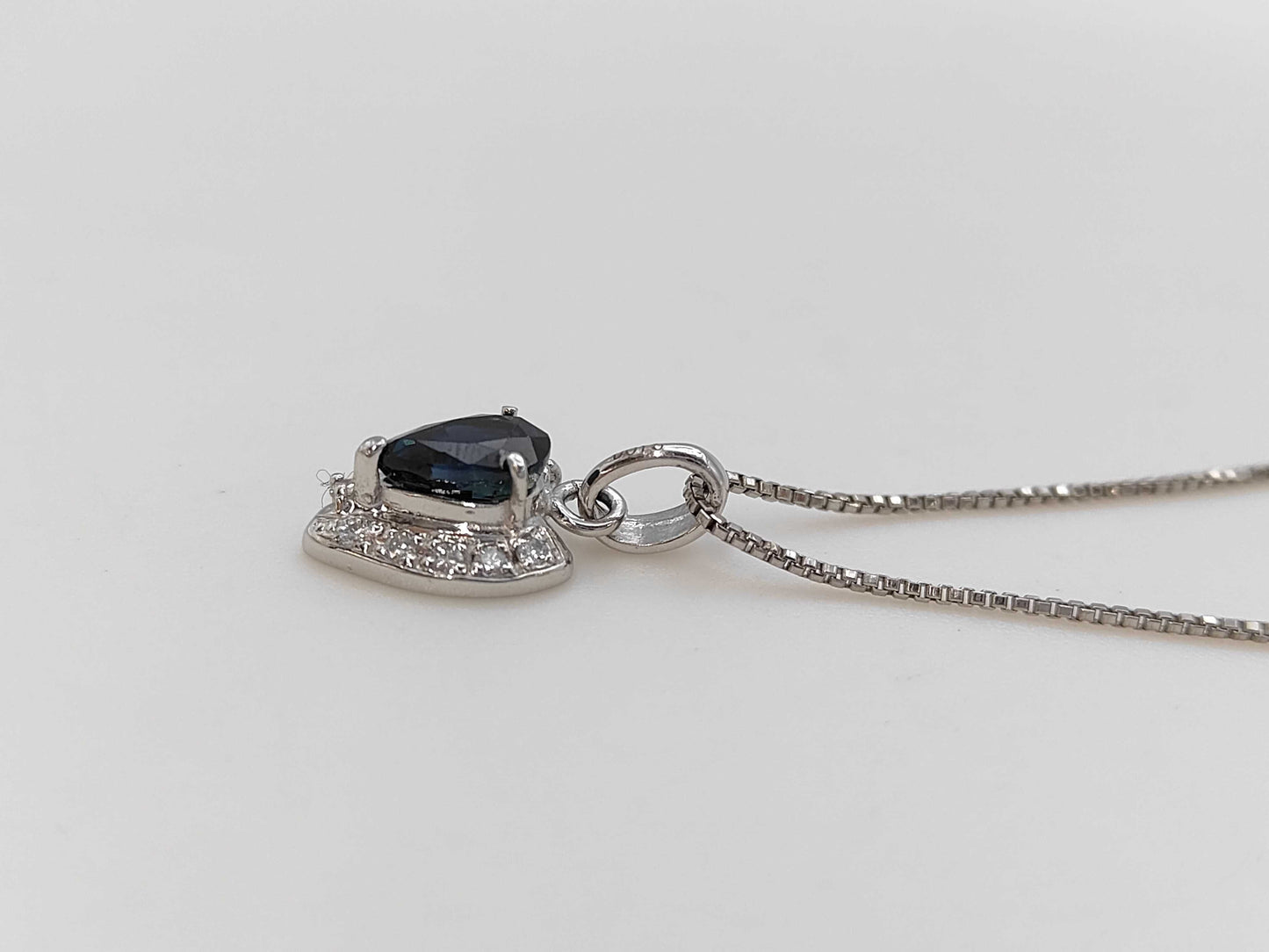 S1.14ct D0.15ct Pt900/850 4.5g Necklace 