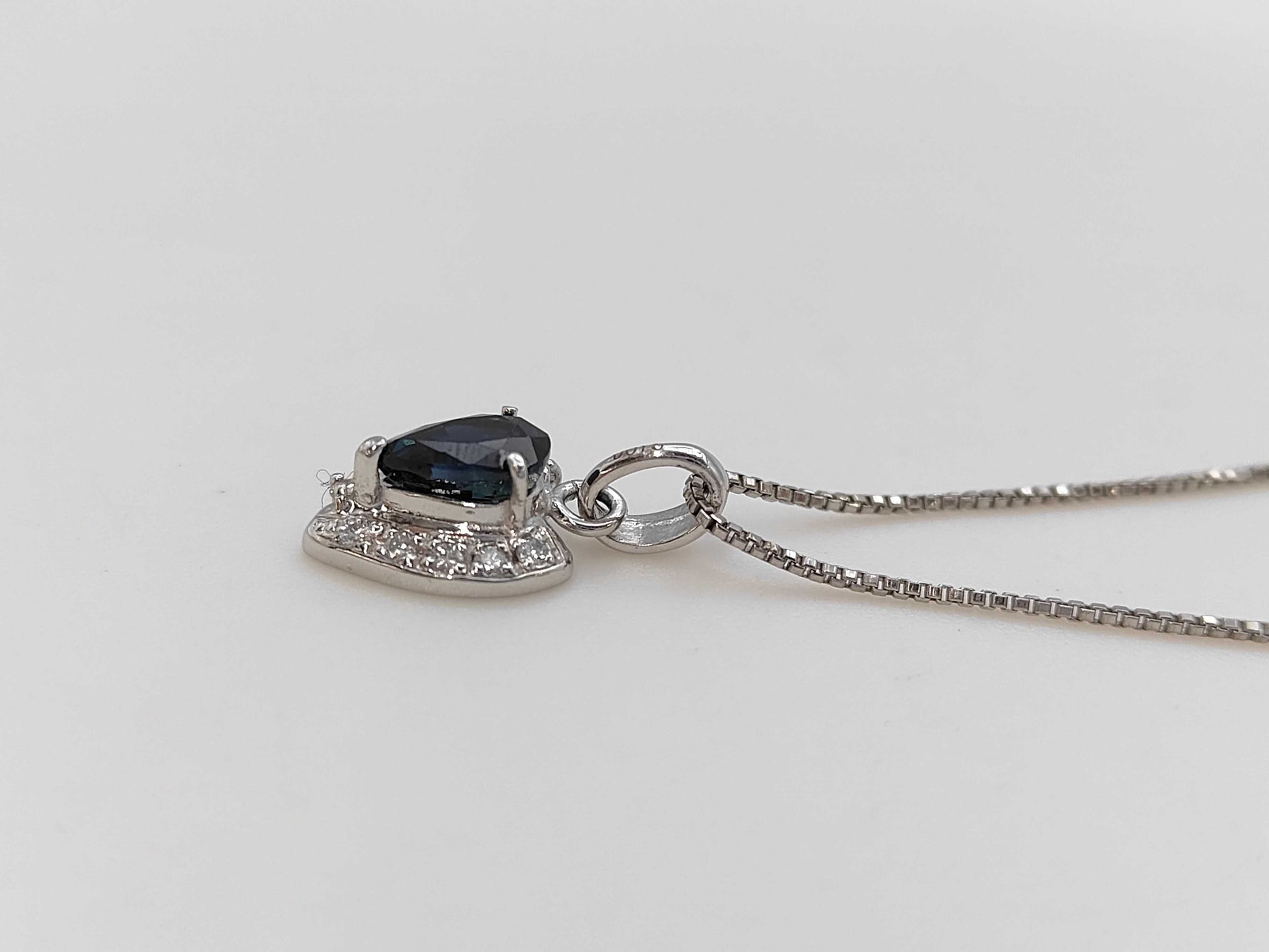 S1.14ct D0.15ct Pt900/850 4.5g Necklace 