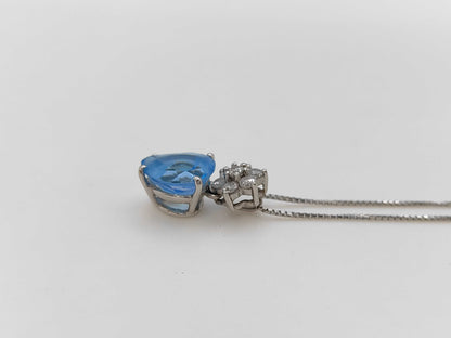 BT4.17ct D0.32ct Pt900/850 5.2g Necklace 