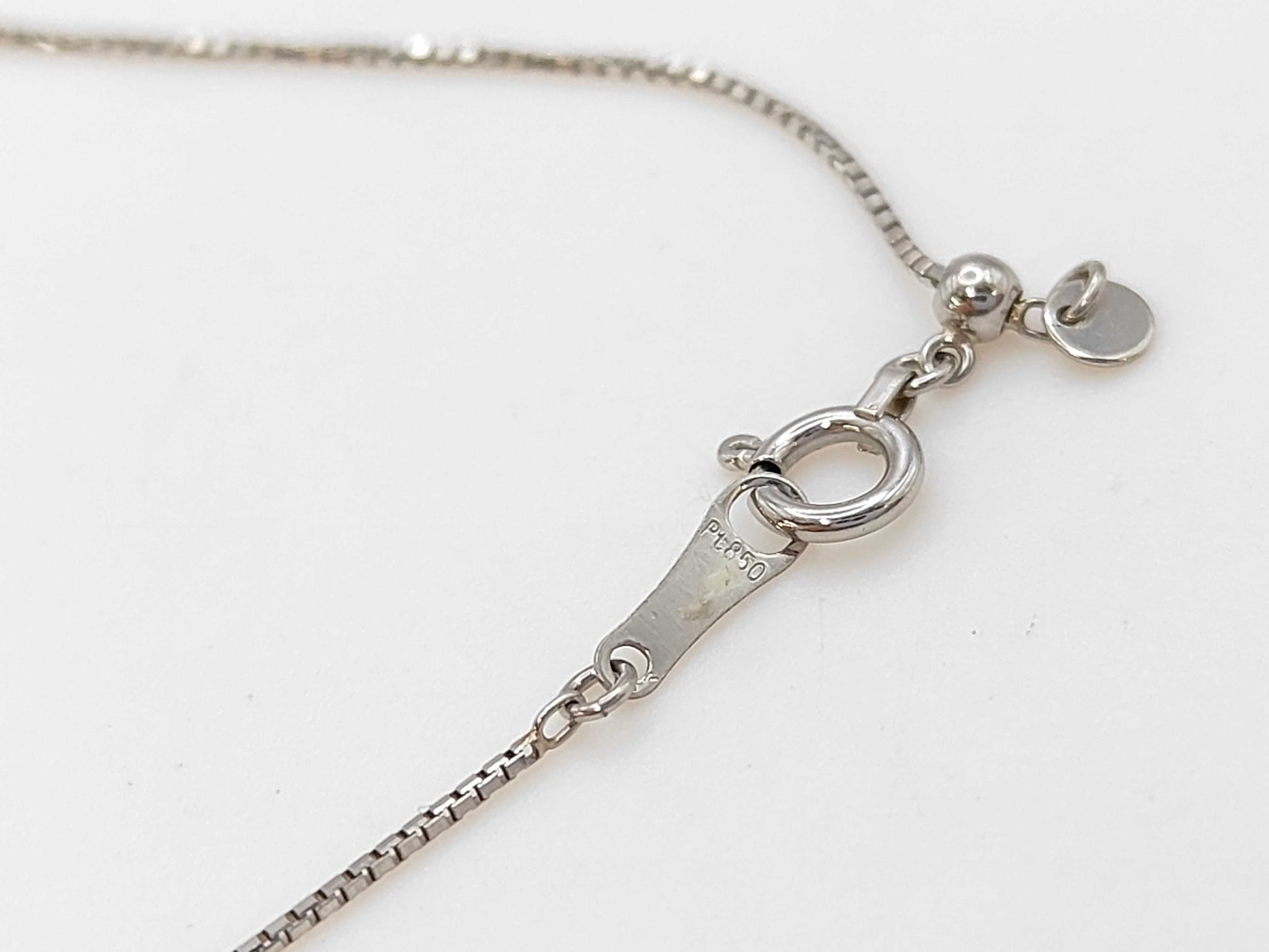 BT4.17ct D0.32ct Pt900/850 5.2g Necklace 