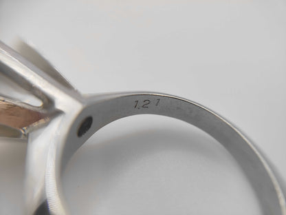 D1.21ct Pt900 8.9g Ring 