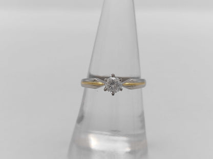 D0.358ct Pt900/K18 3.3g Ring 