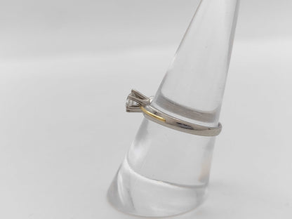 D0.358ct Pt900/K18 3.3g Ring 