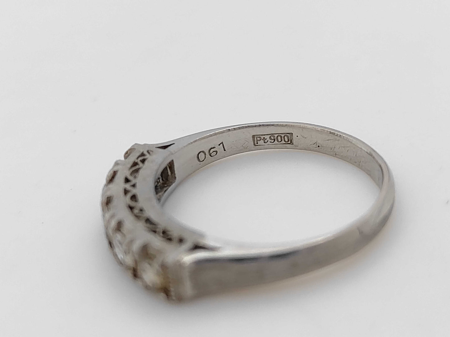 D0.61ct Pt900 4.9g Ring 