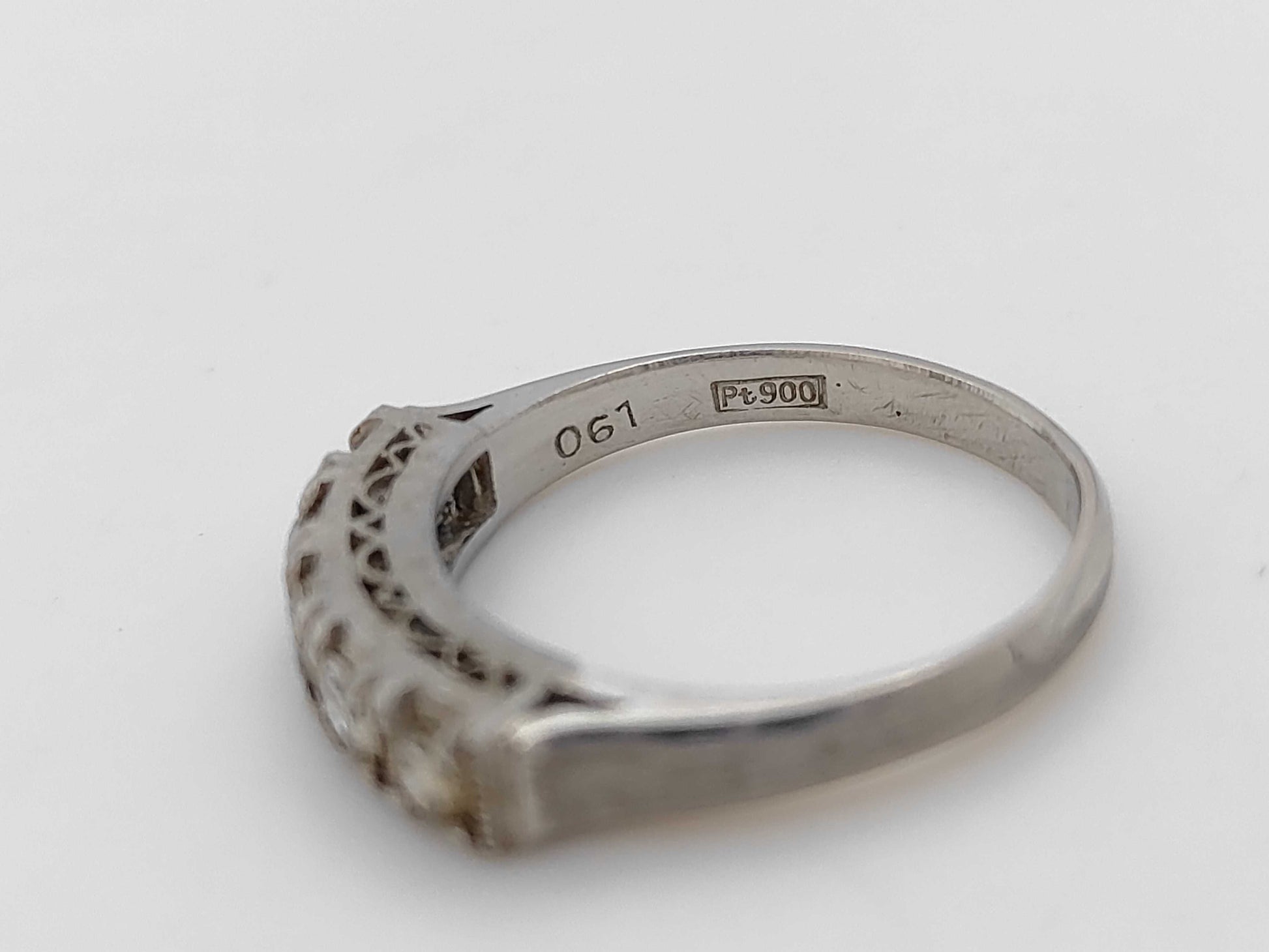 D0.61ct Pt900 4.9g Ring 