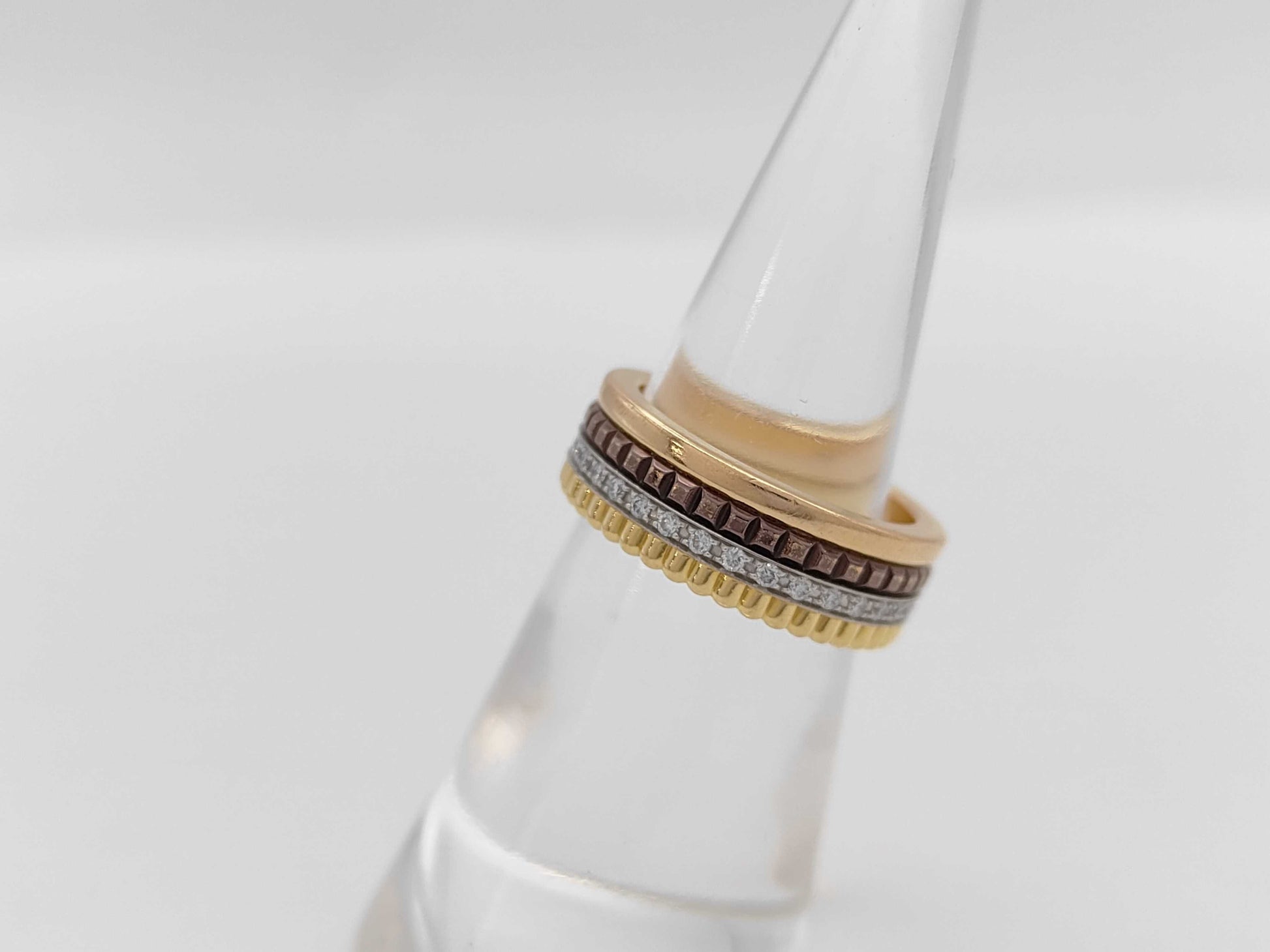 BOUCHERON Quatre Classic T49 Diamond Three-Color 750/METAL 9.7g Ring 