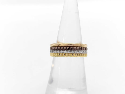BOUCHERON Quatre Classic T49 Diamond Three-Color 750/METAL 9.7g Ring 