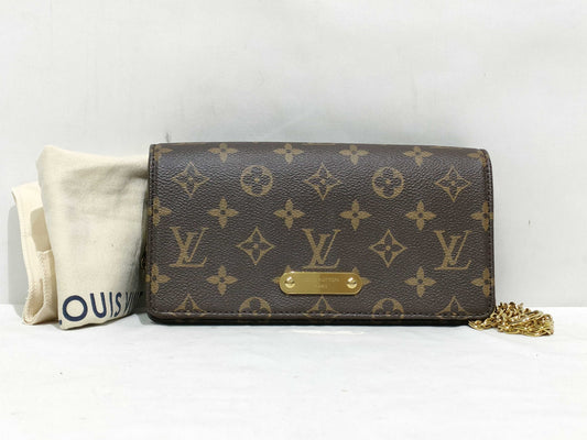 LOUIS VUITTON Monogram Wallet on Chain Lily M82509 RFID Shoulder Bag