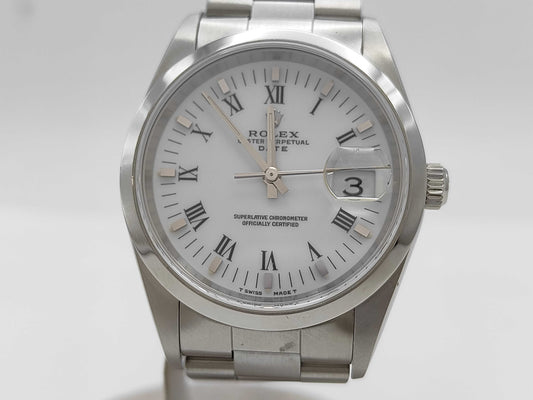 ROLEX 15200 A184451 White Roman Oyster Bracelet Boys' Watch