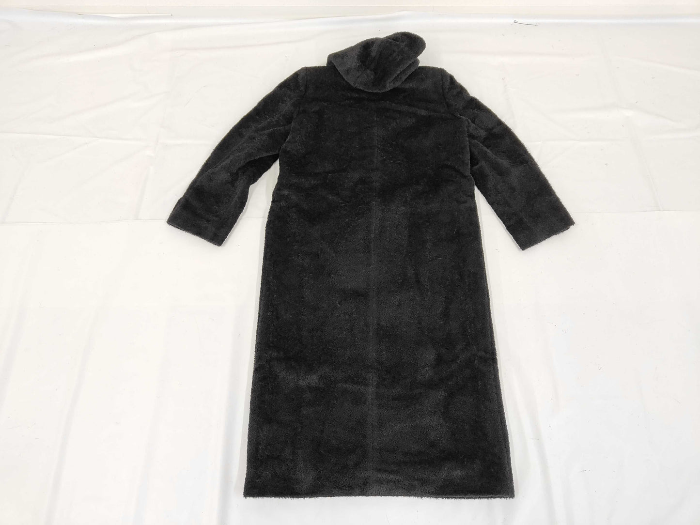 MaxMara MAX MARA Hooded Shaggy Coat, Maxi Length, XL, Alpaca Blend, Size 42