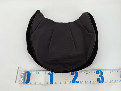 SAINT LAURENT Canvas Velvet Logo Mombasa Style Shoulder Bag