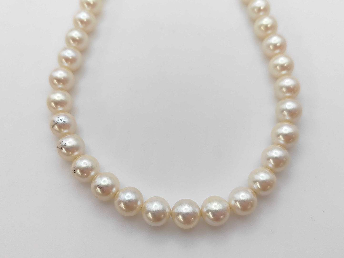Faux Pearl Sterling Silver 43.4g Necklace 
