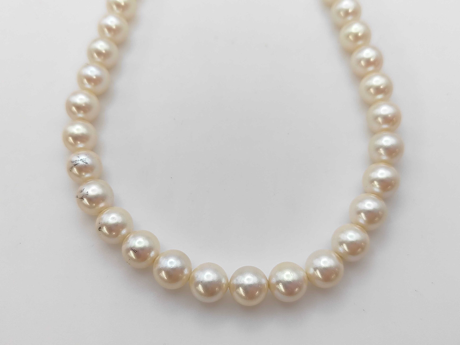 Faux Pearl Sterling Silver 43.4g Necklace 