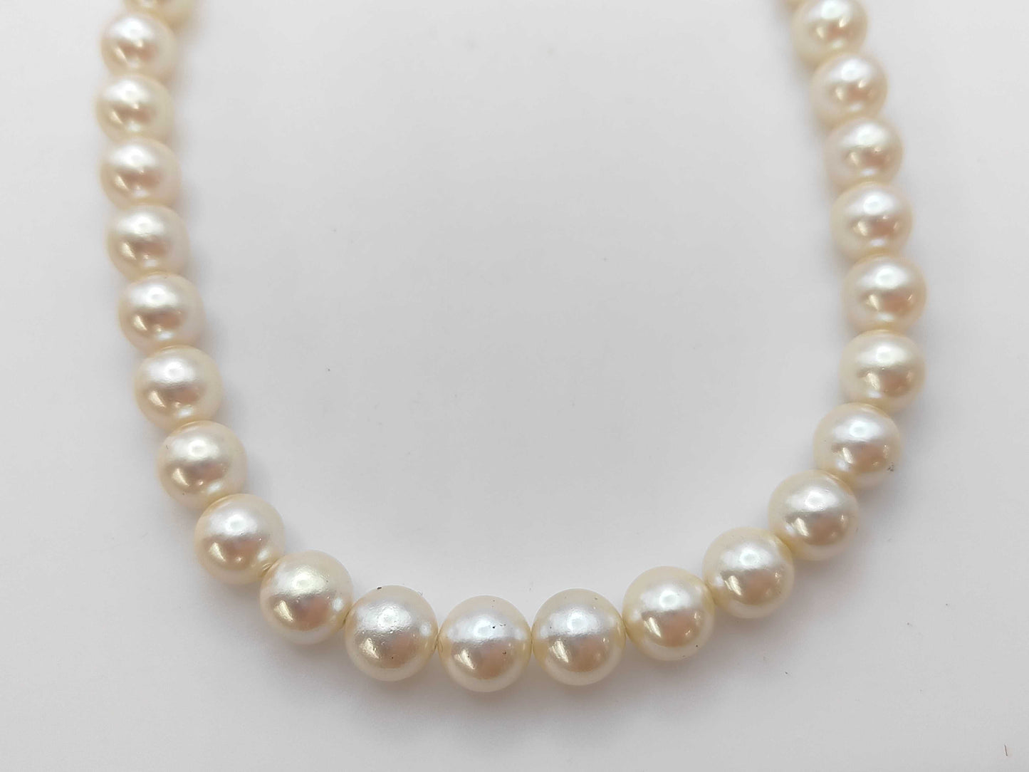 Faux Pearl Sterling Silver 43.4g Necklace 