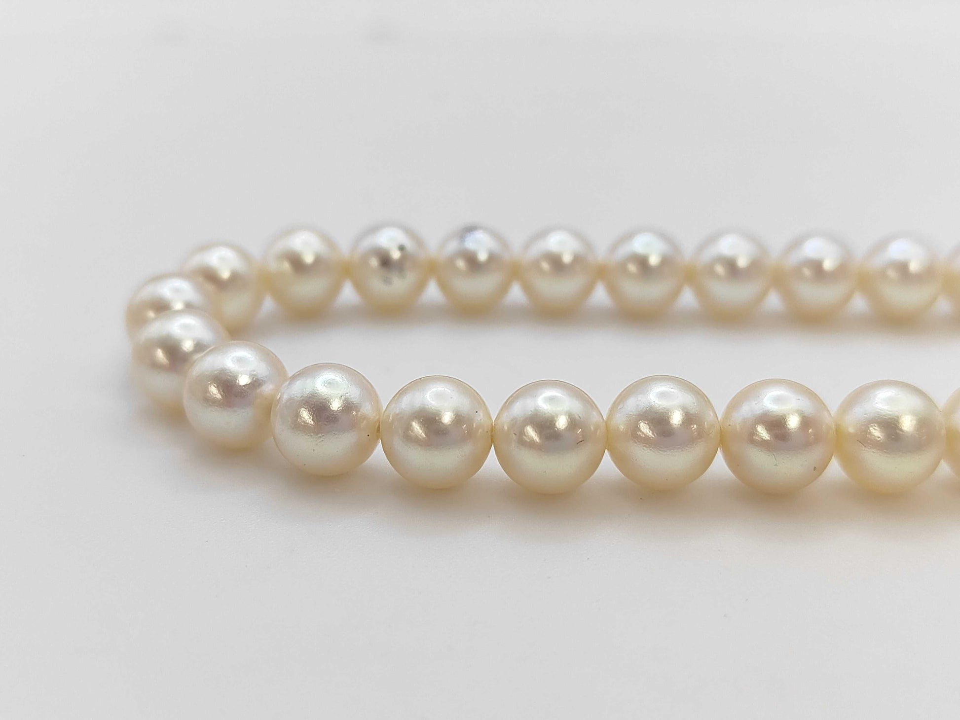 Faux Pearl Sterling Silver 43.4g Necklace 