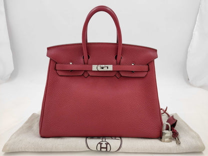 HERMES Birkin 25 □N Stamp Togo Handbag