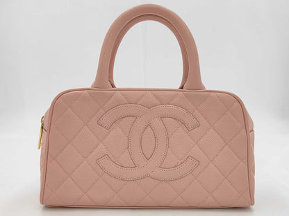 CHANEL Caviar Skin Chanel Tote Boston Bag