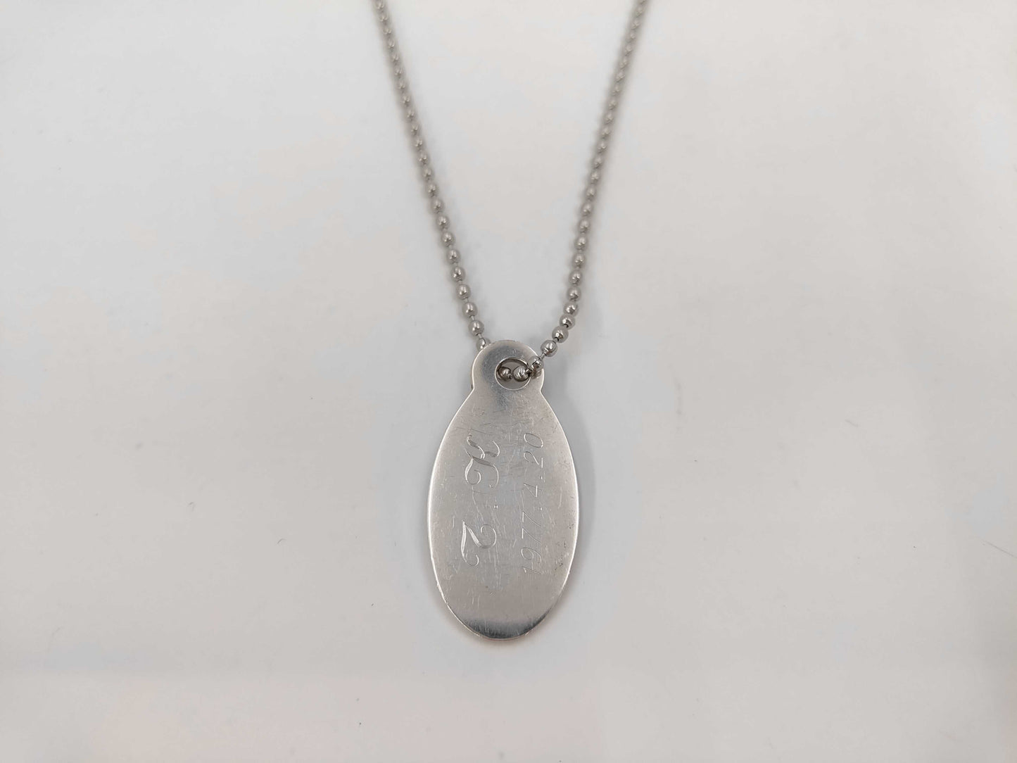 Tiffany & Co. Tiffany Return to Oval Necklace, Silver, Ball Chain, Non-Original Chain Necklace