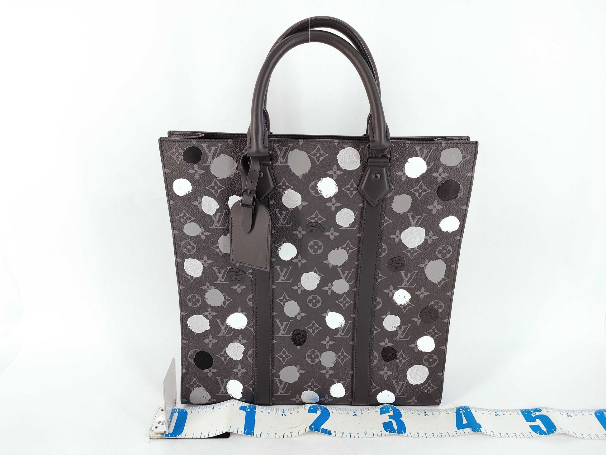 LOUIS VUITTON Monogram Louis Vuitton x Yayoi Kusama YK M46404 Monogram Eclipse Sac Plat Tote Bag