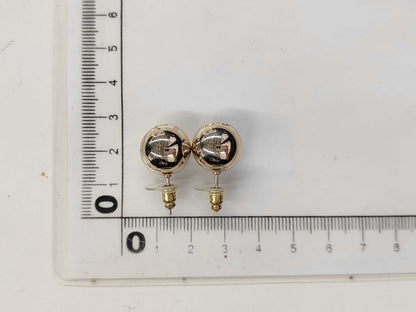CHANEL B21S Coco Mark Gold Ball Earrings