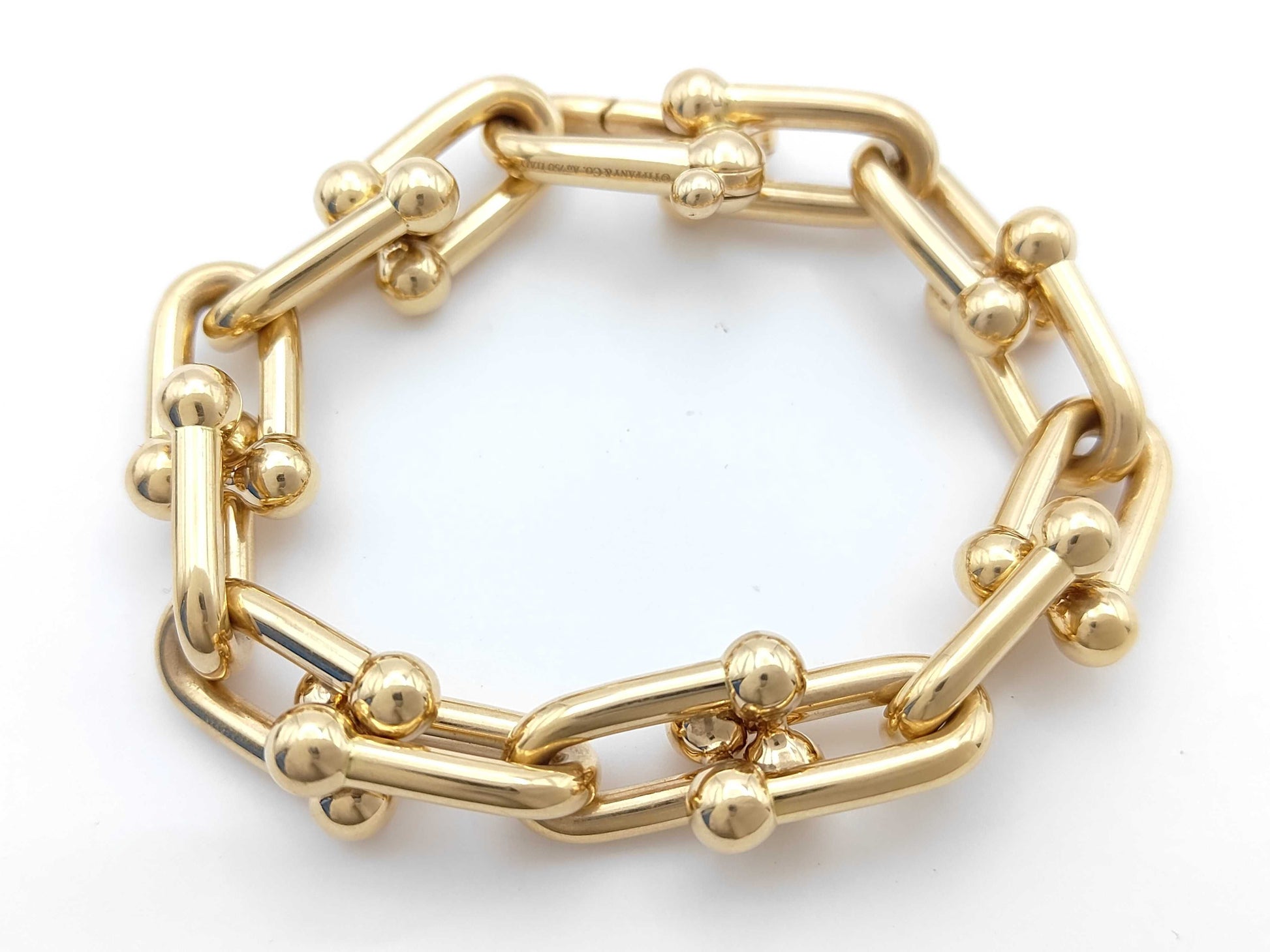 Tiffany & Co. Hardware Large Link PG 750 33.7g Bracelet/Bangle 