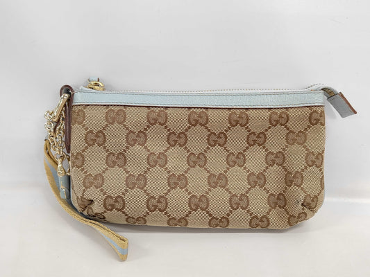 GUCCI GUCCI Gucci GG Canvas Accessory Pouch Charm Sherry Line Pouch