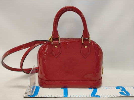 LOUIS VUITTON LV Vernis Alma BB Red Handbag