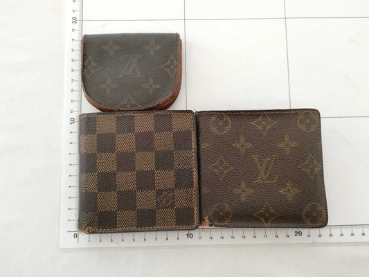 LOUIS VUITTON LOUIS VUITTON Louis Vuitton Wallet and Coin Purse Set of 3