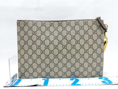 GUCCI GG Supreme Tiger Head Clutch Bag