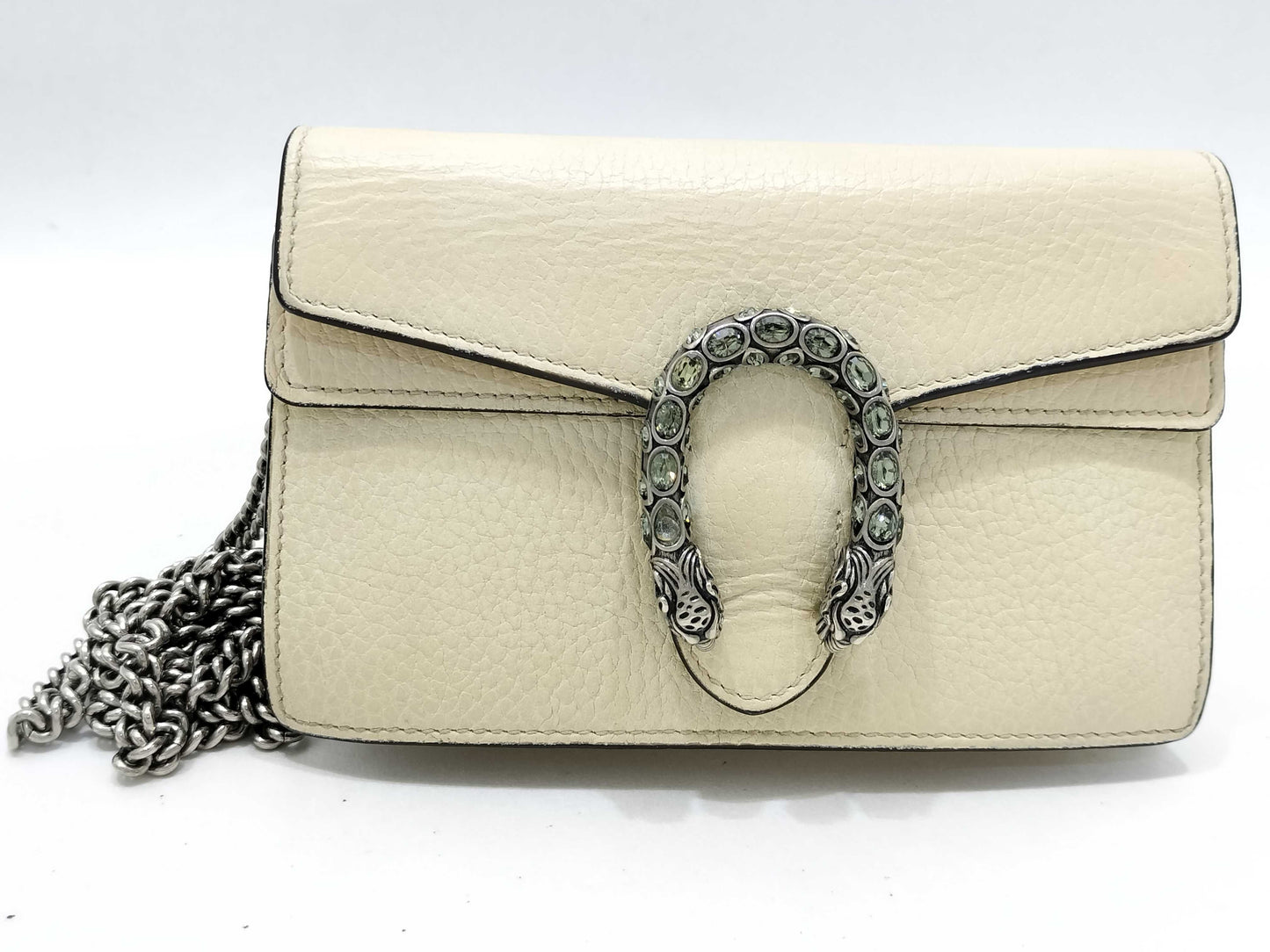 GUCCI GUCCI Gucci Dionysus Leather Clutch Bag Beige Clutch Bag