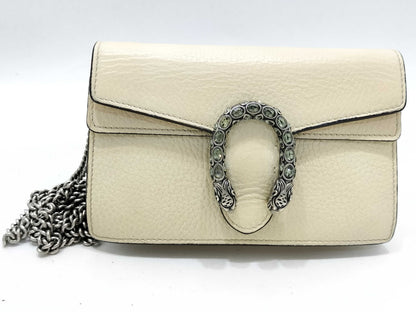 GUCCI GUCCI Gucci Dionysus Leather Clutch Bag Beige Clutch Bag