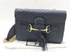 GUCCI Emily Micro Guccissima Horsebit Shoulder Bag in Black