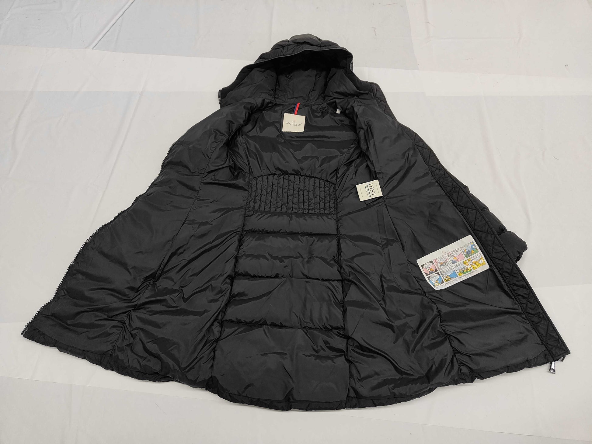 MONCLER TALEV #0 Black Down Coat with Leather