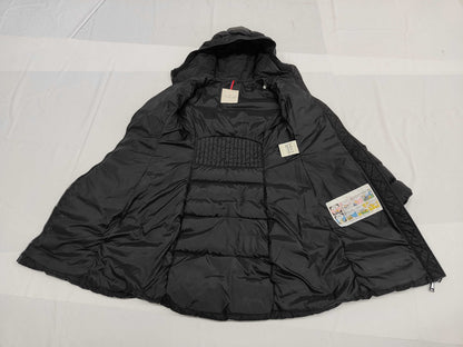 MONCLER TALEV #0 Black Down Coat with Leather