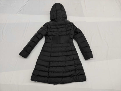 MONCLER TALEV #0 Black Down Coat with Leather