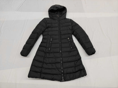 MONCLER TALEV #0 Black Down Coat with Leather