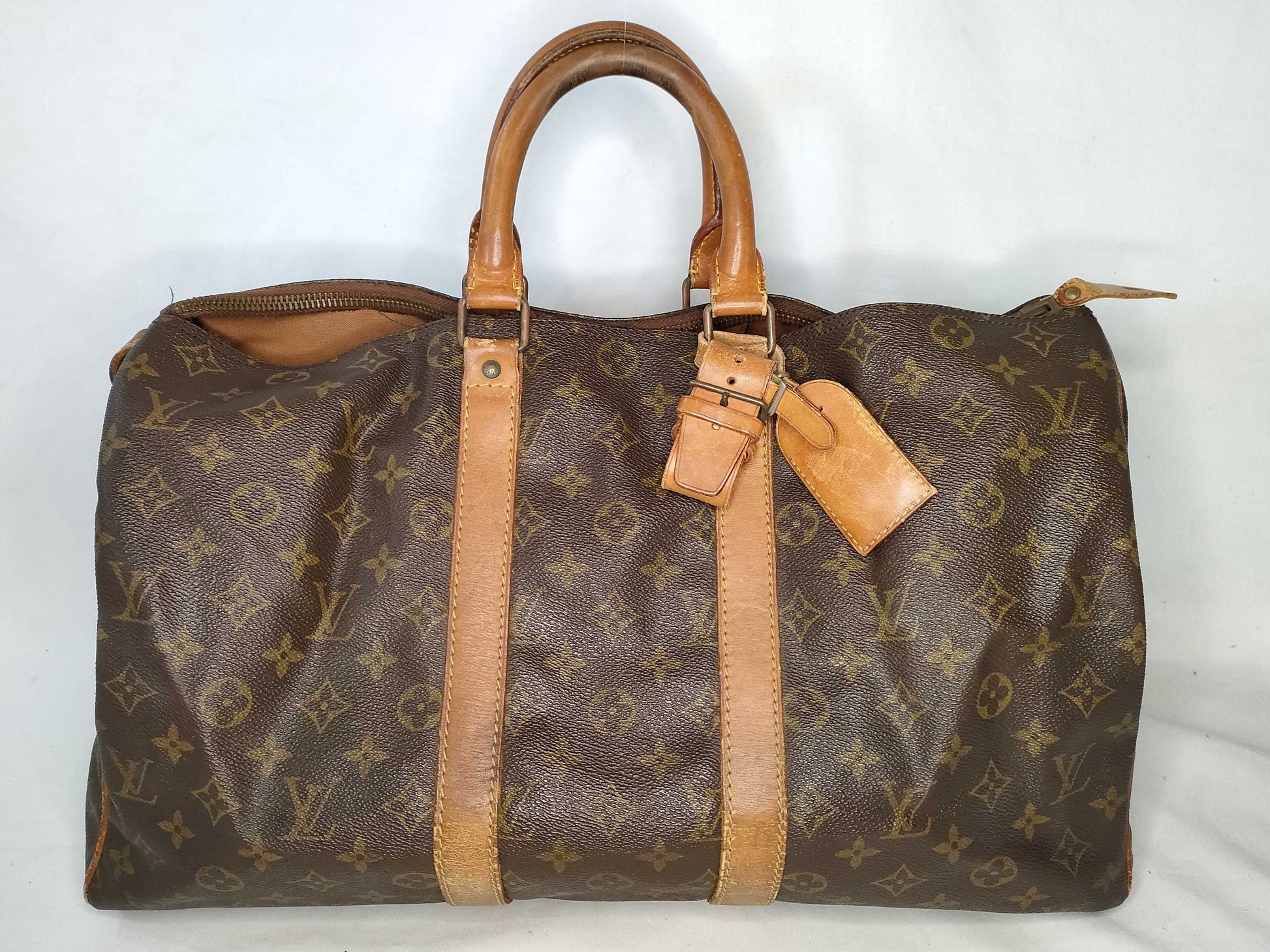LOUIS VUITTON Monogram Boston Bag Keepall 45 Old Model Serial SA Boston Bag