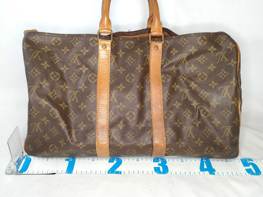 LOUIS VUITTON Monogram Boston Bag Keepall 45 Old Model Serial SA Boston Bag
