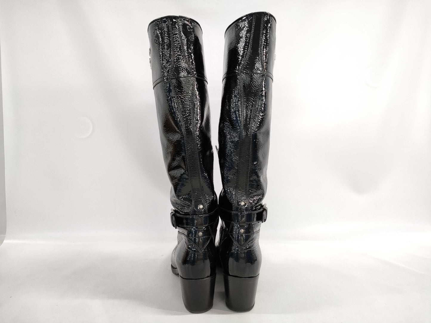 PRADA Enamel Long Boots 381/2 Other Shoes