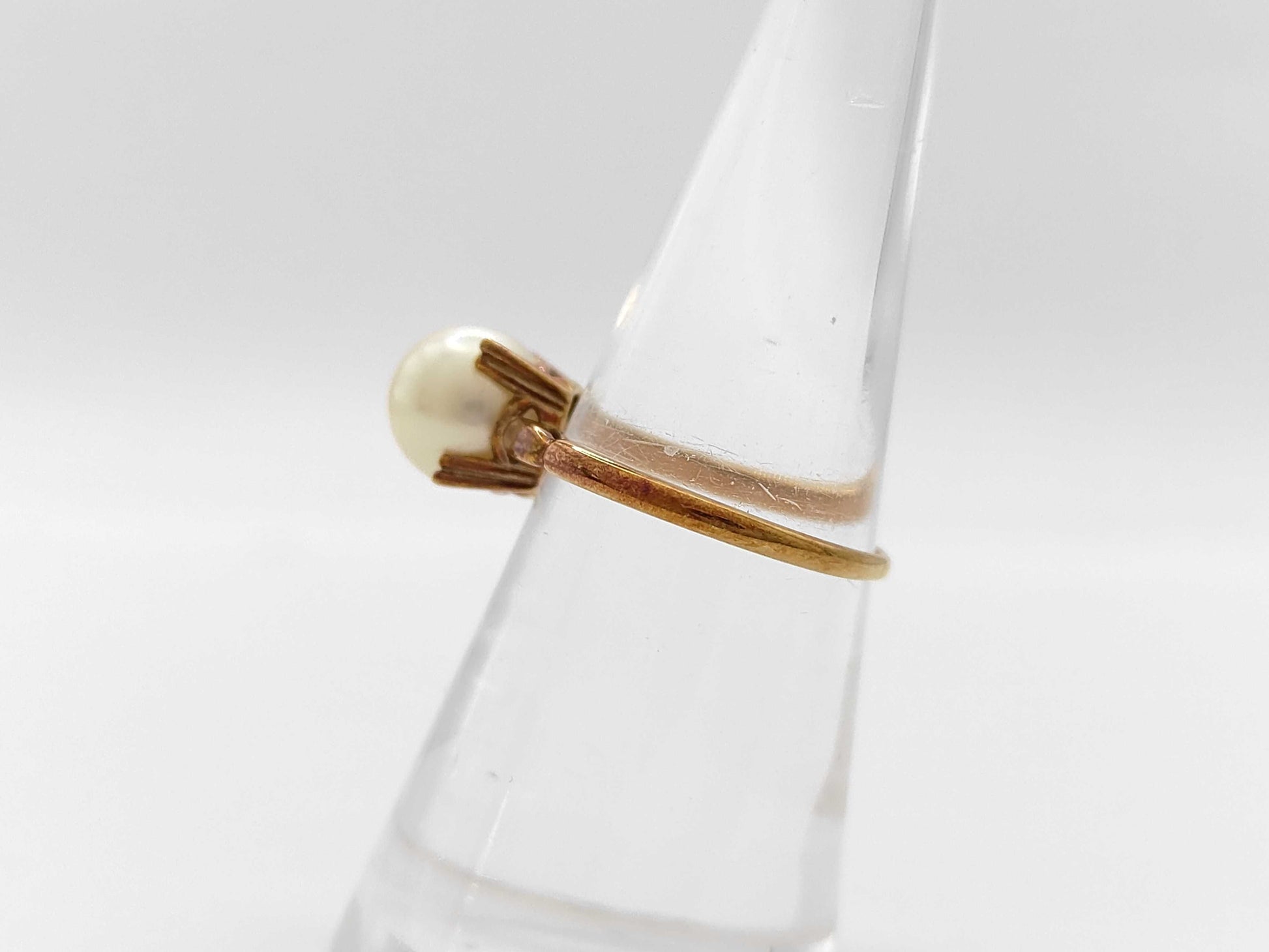 MIKIMOTO Pearl Ring, Diameter: Approx. 8.4mm, 14K Gold, 3.0g 