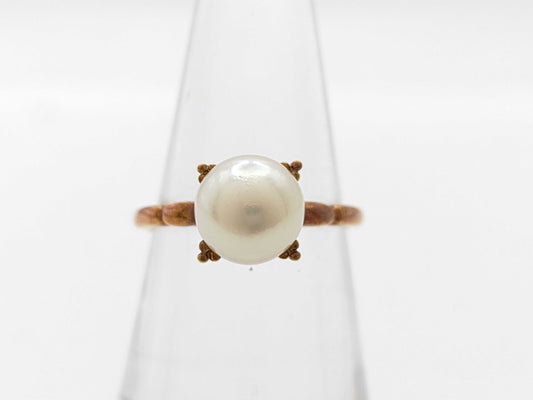 MIKIMOTO Pearl Ring, Diameter: Approx. 8.4mm, 14K Gold, 3.0g 