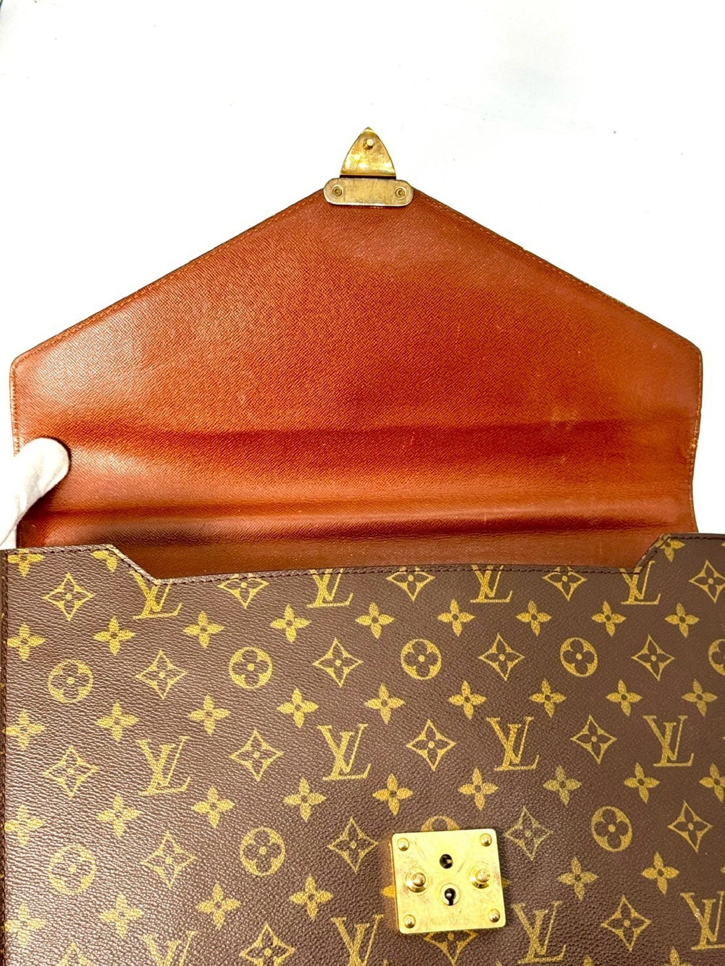 LOUIS VUITTON Monogram Serviette Consaie Briefcase Hand Business Bag