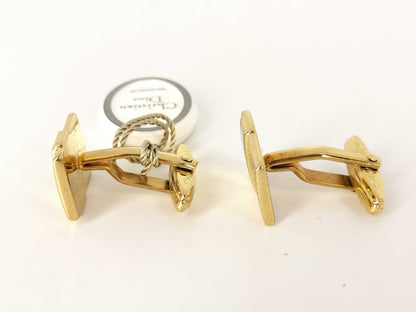 Dior Christian Dior Cufflinks Gold Color Tie Clip Cufflinks