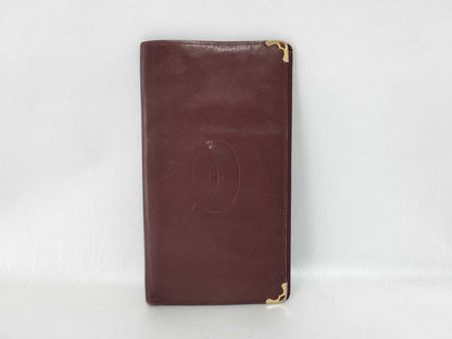 Cartier Must Cartier Long Wallet Must Line Leather Wallet