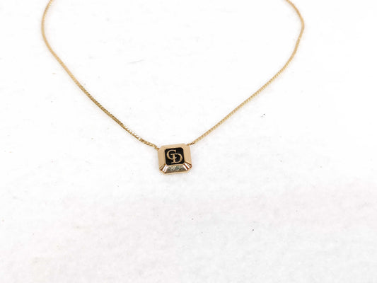 Dior Christian Dior Gold CD Logo Necklace