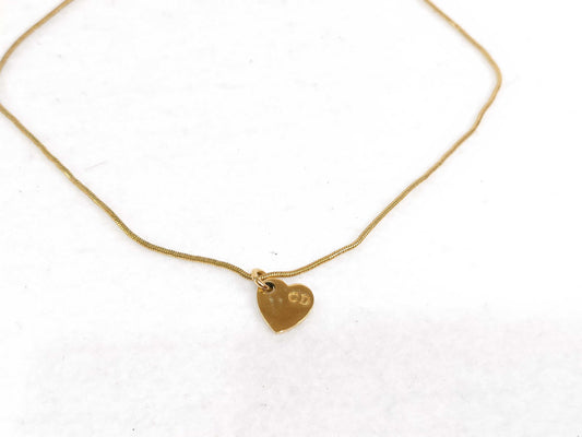 Dior Christian Dior Gold Heart Necklace