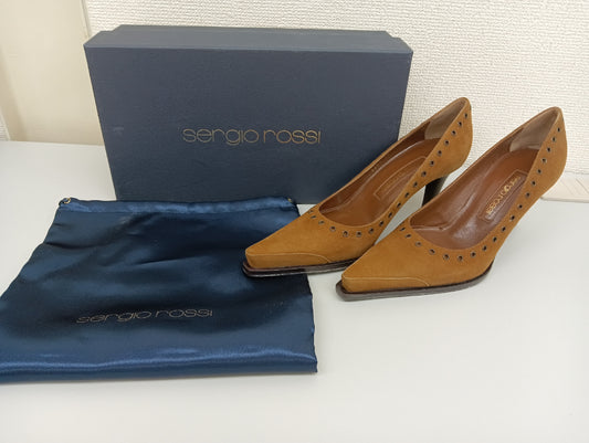 Sergio Rossi Leather Pumps Brown Size 36 1/2